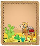 Parchment with camel 1 - eps10 vector illustration.