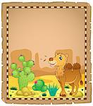 Parchment with camel 2 - eps10 vector illustration.