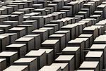 The Holocaost monument in Berlin, Germany (consist of 2711 concrete blocks whit diferent hights and paralel aligment placed on 19.000 squaremeters urban area)