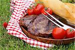 grilled meat beef steak outdoors picnic