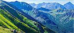 Tatra Mountain panorama, Poland, view from Kasprowy Wierch mount