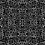 Design seamless whirl movement geometric pattern. Abstract monochrome waving lines background. Speckled twisted texture. Vector art