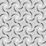 Design seamless monochrome vortex movement illusion pattern. Abstract warped twisted textured background. Vector art. No gradient