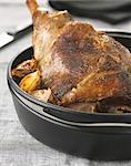 Spicy roasted leg of lamb