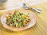 Beansprout,broccoli,cauliflower,yellow pepper and sun-dried tomato tabbouleh