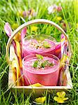 Chilled beetroot and coconut soup