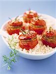 Stuffed tomatoes with white rice
