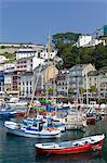 Fishing boats in the harbour at Luarca in Asturias, Spain