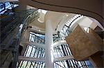 Architect Frank Gehry's Guggenheim Museum futuristic architectural design interior at Bilbao, Basque country, Spain