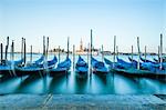 Gondolas, Venice, UNESCO World Heritage Site, Veneto, Italy, Europe