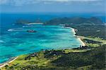 View from Mount Lidgbird over Lord Howe Island, UNESCO World Heritage Site, Australia, Tasman Sea, Pacific