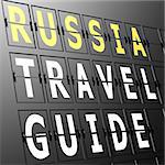 Airport display Russia travel guide