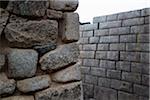 Close-up of Stone Walls, Machu Picchu, Urubamba Province, Cusco Region, Peru