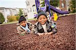 Portrait of Brothers at Playground, Maryland, USA