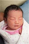 Portrait of Newborn Baby Girl