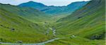 Langdale Pass surrounded by Langdale Pikes in the Lake District National Park, Cumbria, UK