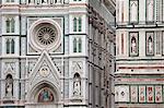 Il Duomo di Firenze, Cathedral of Florence, and campanile bell tower in Piazza di San Giovanni, Tuscany, Italy