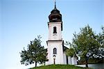 Wallfahrtskirche Maria Gern, traditional onion dome Roman Catholic church at Berchtesgaden in Bavaria, Germany