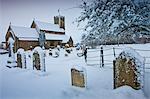 12th Century Church of St Mary in The Cotswolds, Swinbrook, Oxfordshire, United Kingdom