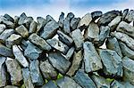 Traditional dry stone wall in The Burren, County Clare, West of Ireland