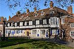 Medieval half-timbered buildings of St. William's College, College Street, York, Yorkshire, England, United Kingdom, Europe