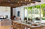 Dining room overlooking patio