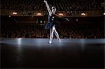 Ballet dancer performing on stage in theater