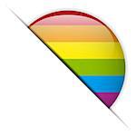 Vector - Gay Flag Circle Striped Button