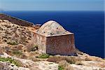 Gramvousa, a small island with the remains of a Venetian fort close to the coast of north-western Crete.