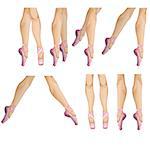 Vector collection of ballet slippers illustration