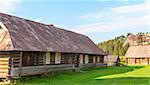 Old deserted wooden farm house.