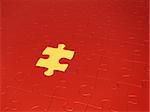 Puzzle of red and yellow color