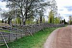 Old fashioned road side  in the province smaland in Sweden.