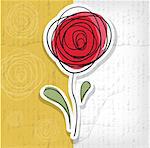 Floral background with abstract roses - vector illustration