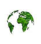 Illustration save the green Earth, environmental symbol - vector