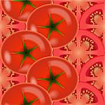 Tomato vegetables. Design seamless diagonal colorful pattern. Vector art. EPS10