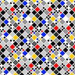 Design seamless colorful mosaic pattern. Abstract diamond geometric background. Vector art