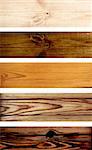 Collection wooden banners - texture old wood
