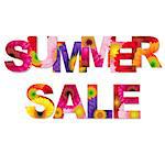 Colorful Summer Sale Poste, Vector Illustration