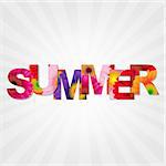 Color Gerbers Summer Banner, With Gradient Mesh, Vector Illustration