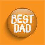 Vector - Happy Fathers Day Orange Icon Button