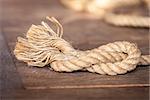 rope on a wooden background