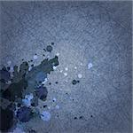 abstract grunge dark blue background with scratch and ink blots, eps 10