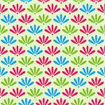 Colorful Floral Stylized Simple Seamless Pattern. Background