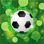 colorful illustration with  sport ball on a green background for your design