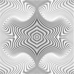 Design seamless monochrome whirl pattern. Abstract stripy twisted warped textured background. Vector art. EPS10