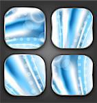 Illustration abstract wavy backgrounds with for the app icons - vector