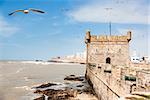 Essaouira: the Portuguese castle. Essaouira is a city in the western Morocco, on the Atlantic coast, Africa.