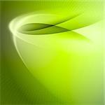 Green abstract background with light lines and shadows.