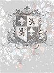 ornamental heraldic shield, this illustration may be useful as designer work